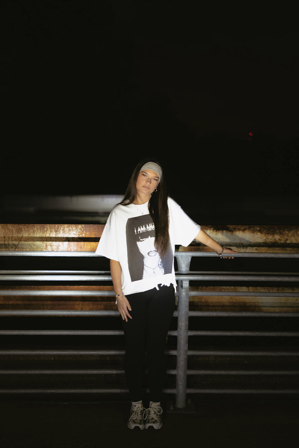 I AM MUSIC Distressed Hem T-Shirt