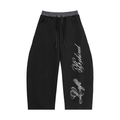 Left Behind Plaid Waistband Barrel Sweatpants