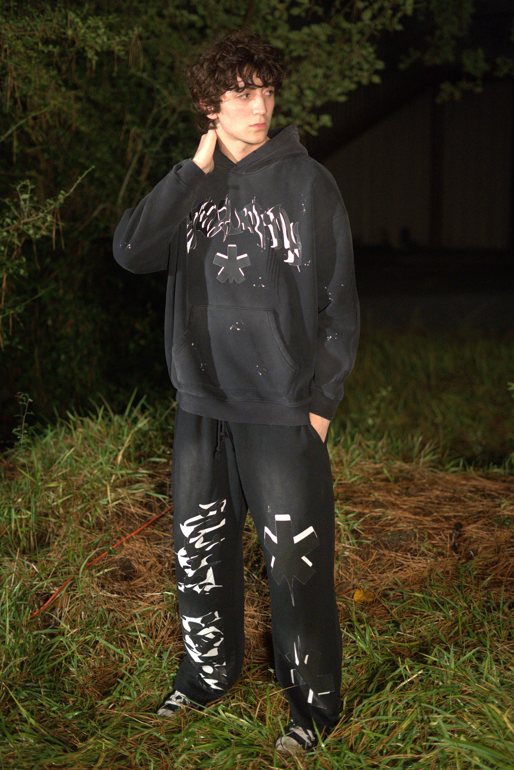 Externity Frayed Fleece Hoodie