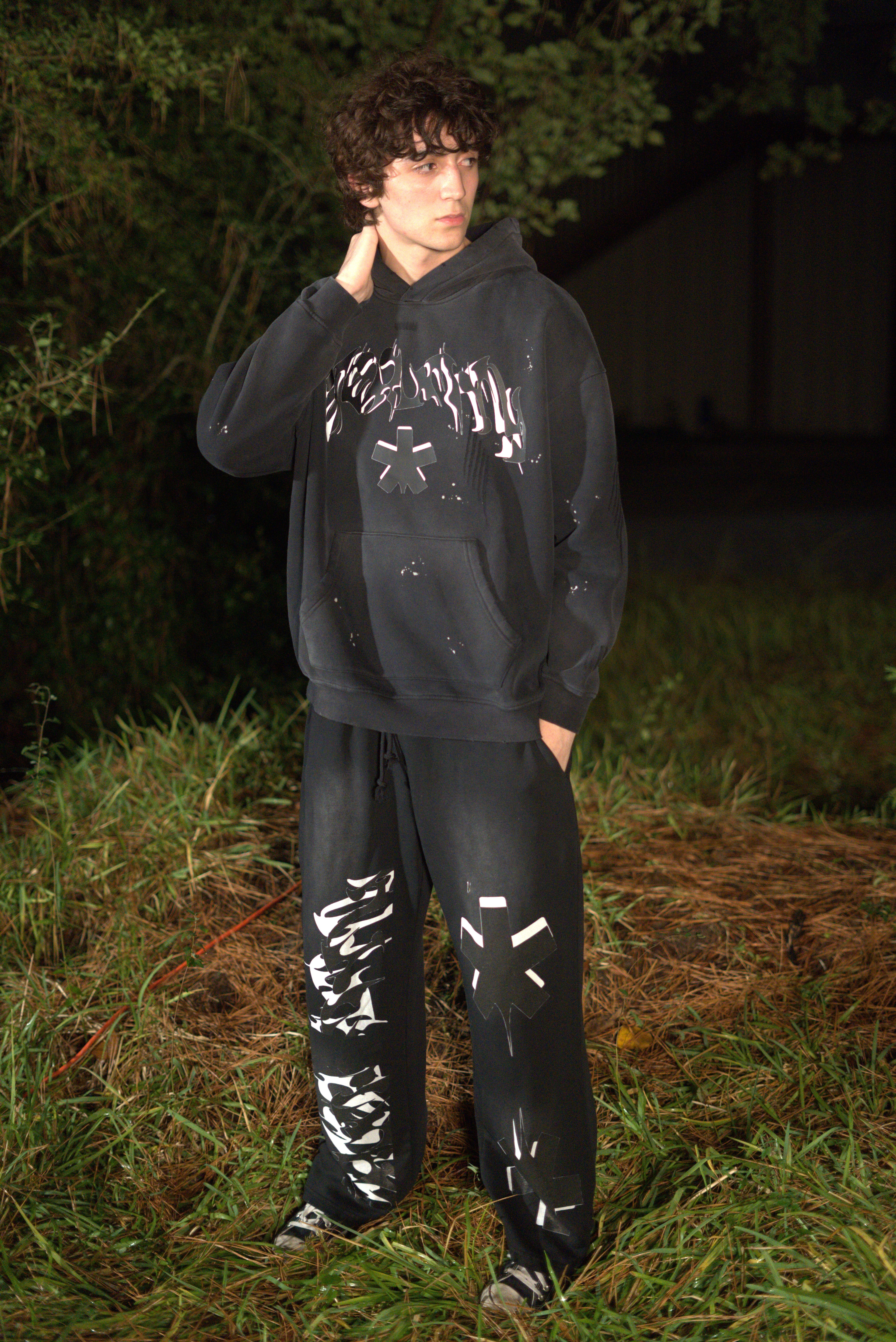 Externity Frayed Fleece Hoodie