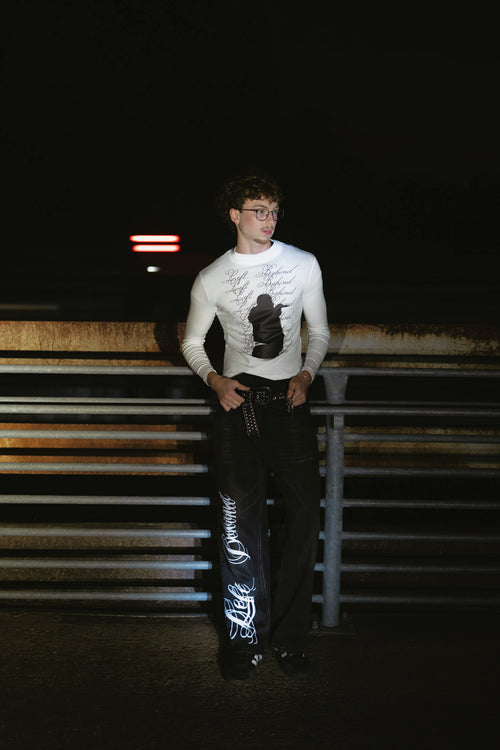Artist Neck Long Sleeve T-Shirt