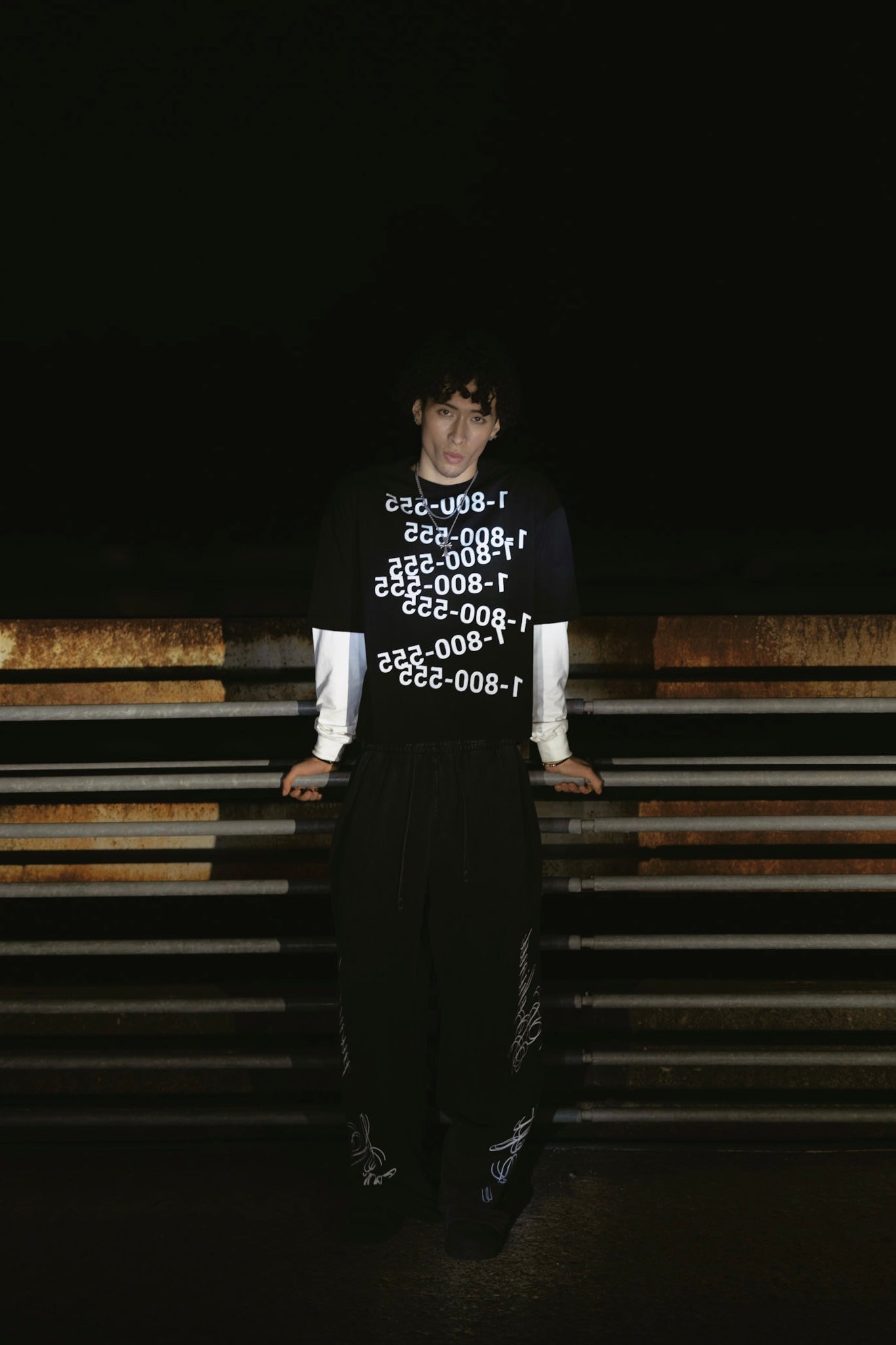 Opium Hotline Sleeve Cotton T-Shirt