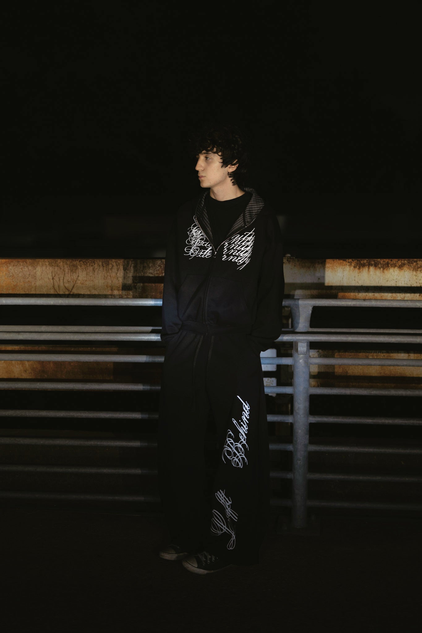 Left Behind Plaid Waistband Barrel Sweatpants