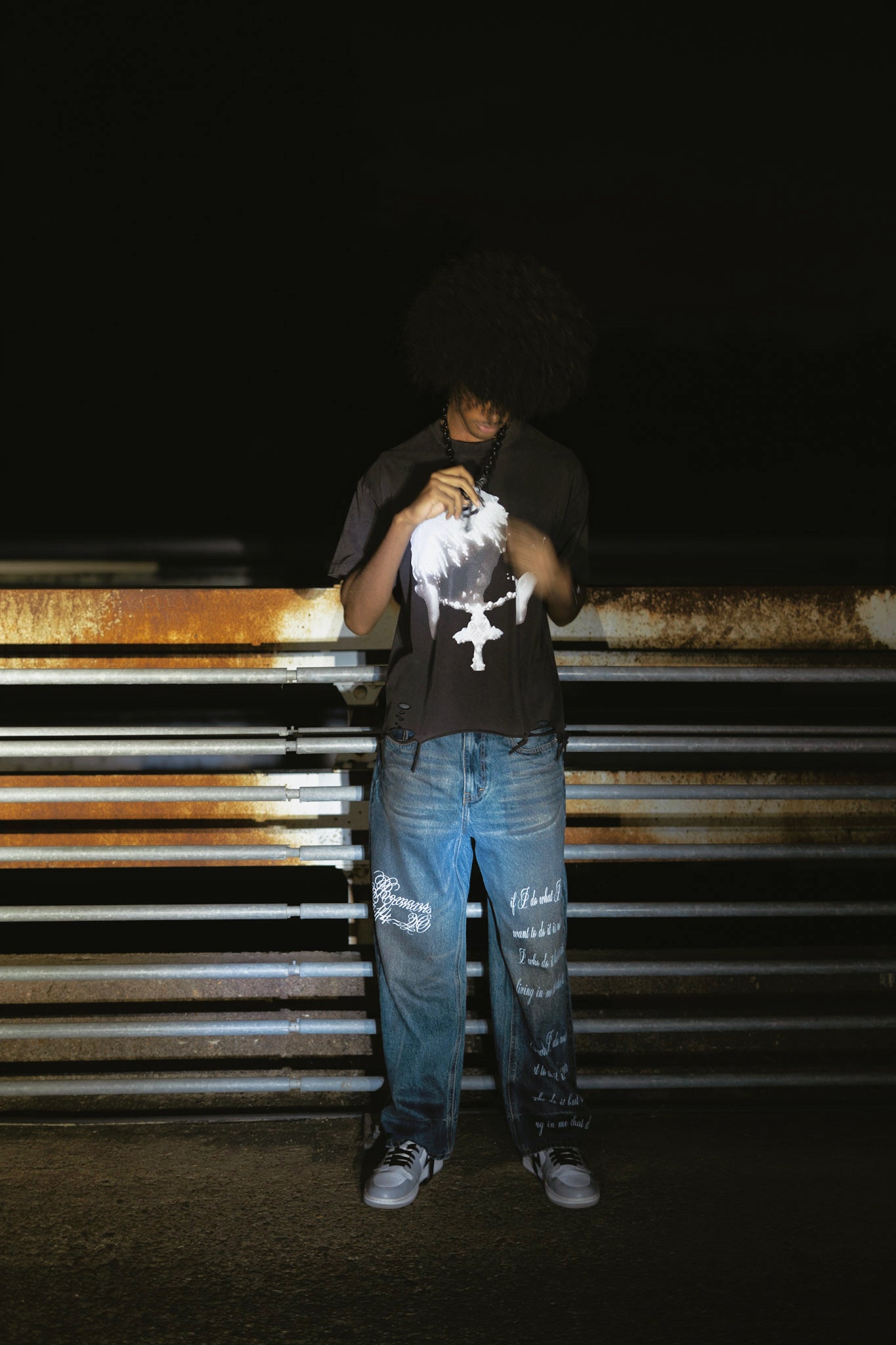 Bible Verse Baggy Denim Jeans