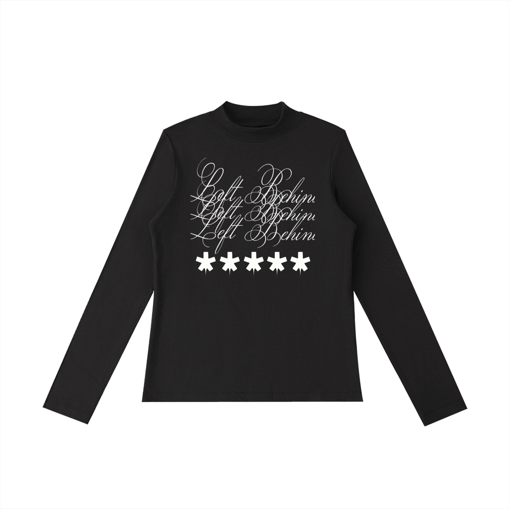 Left Behind Neck Long Sleeve T-Shirt