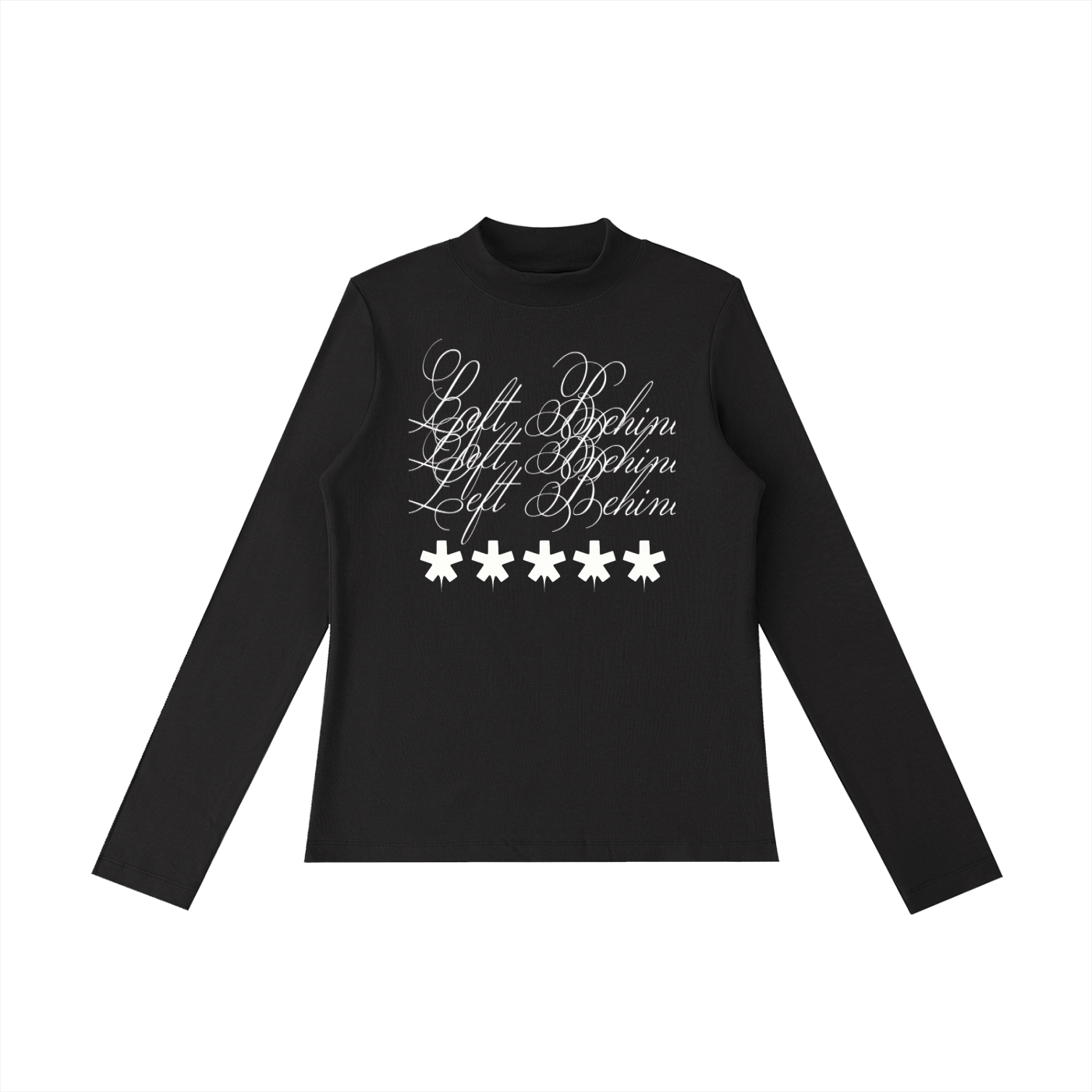 Left Behind Neck Long Sleeve T-Shirt