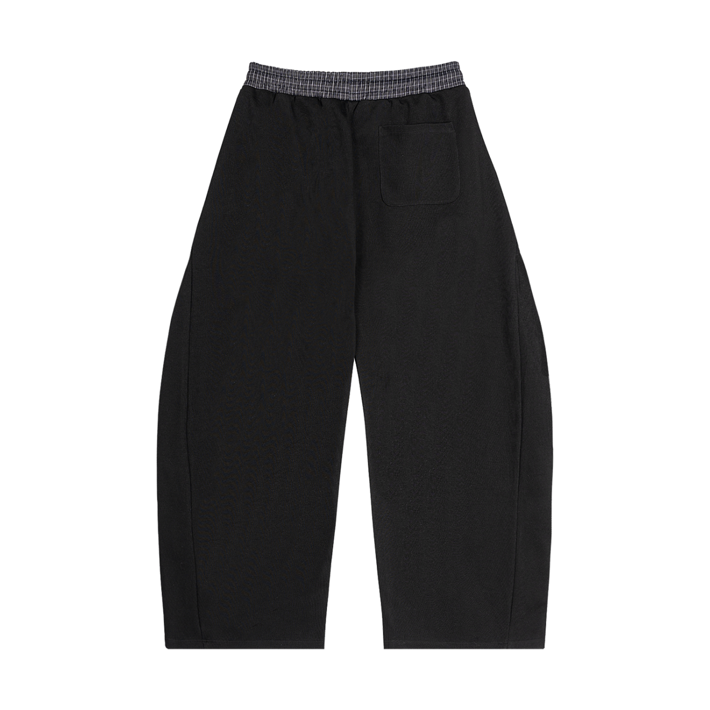 Left Behind Plaid Waistband Barrel Sweatpants